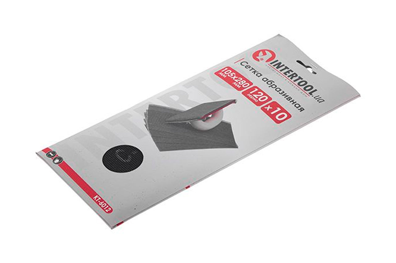 Сетка абразивная Intertool - 105 х 280 мм Р120 (в комплекте 10 шт.)