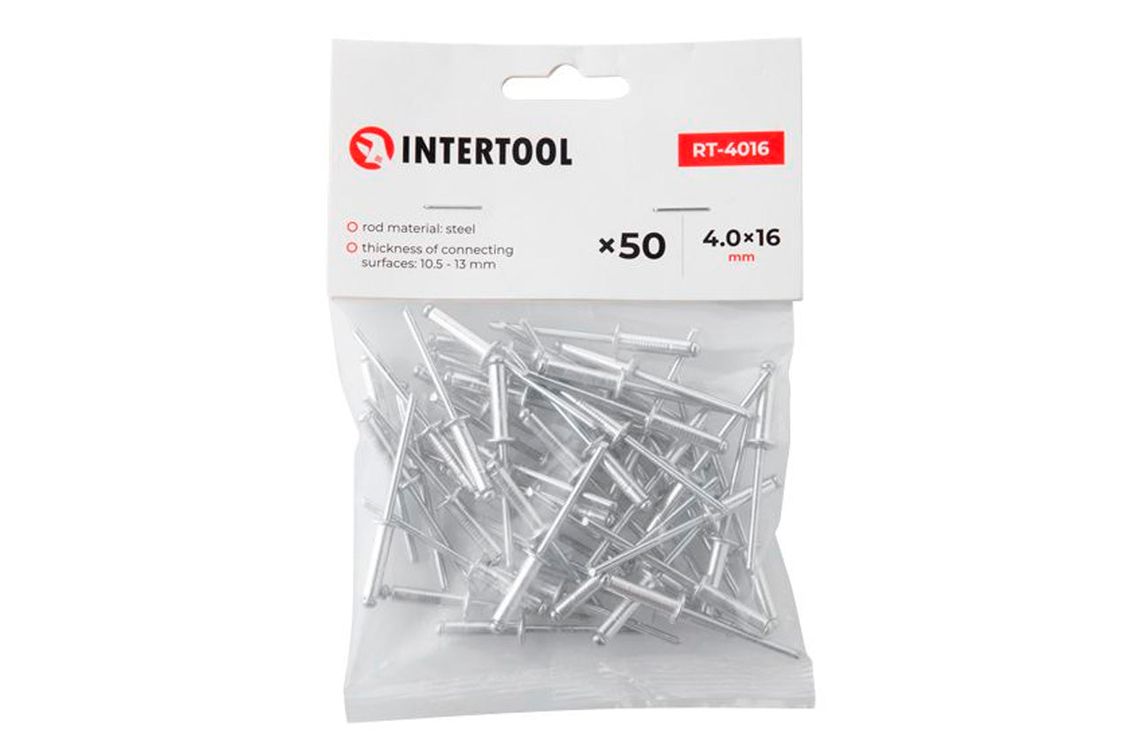 Заклепки Intertool - 4,0 х 16,0 мм (50 шт.)