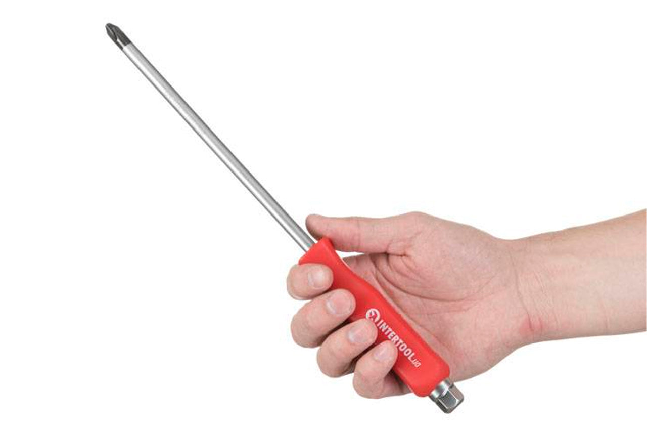 Отвертка Intertool - крестовая ударная PH4 х 200 мм