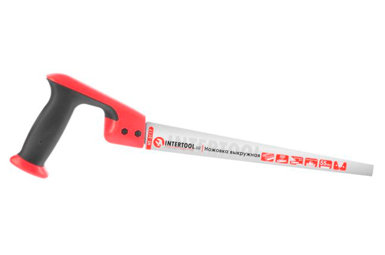 Ножовка по дереву выкружная Intertool - 300 мм 8T х 1"