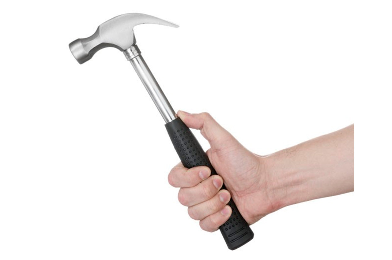 Молоток-гвоздодер Intertool - 450 г ручка металл