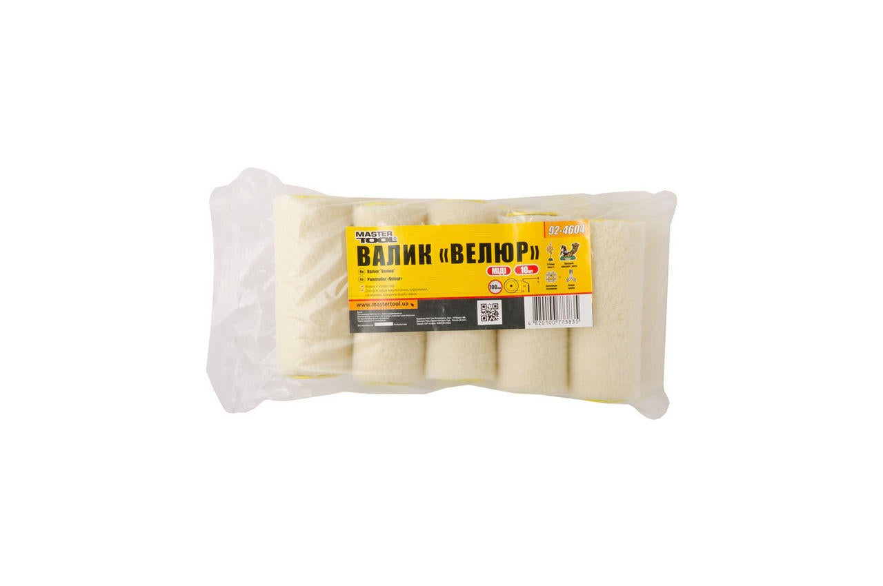 Валик велюр Mastertool - 6 х 30 х 100 мм