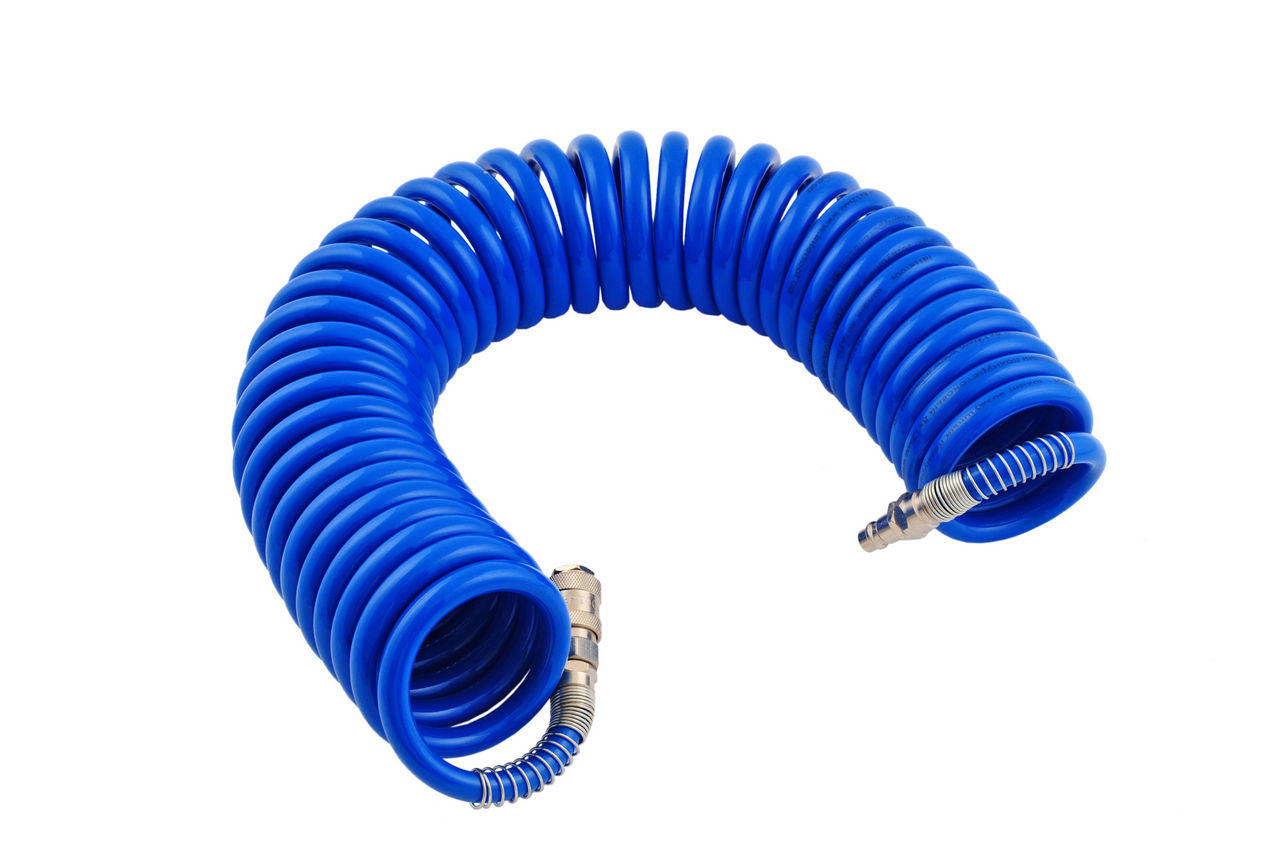 Шланг спиральный Intertool - 5 м 8 х 12 мм полиуретановый