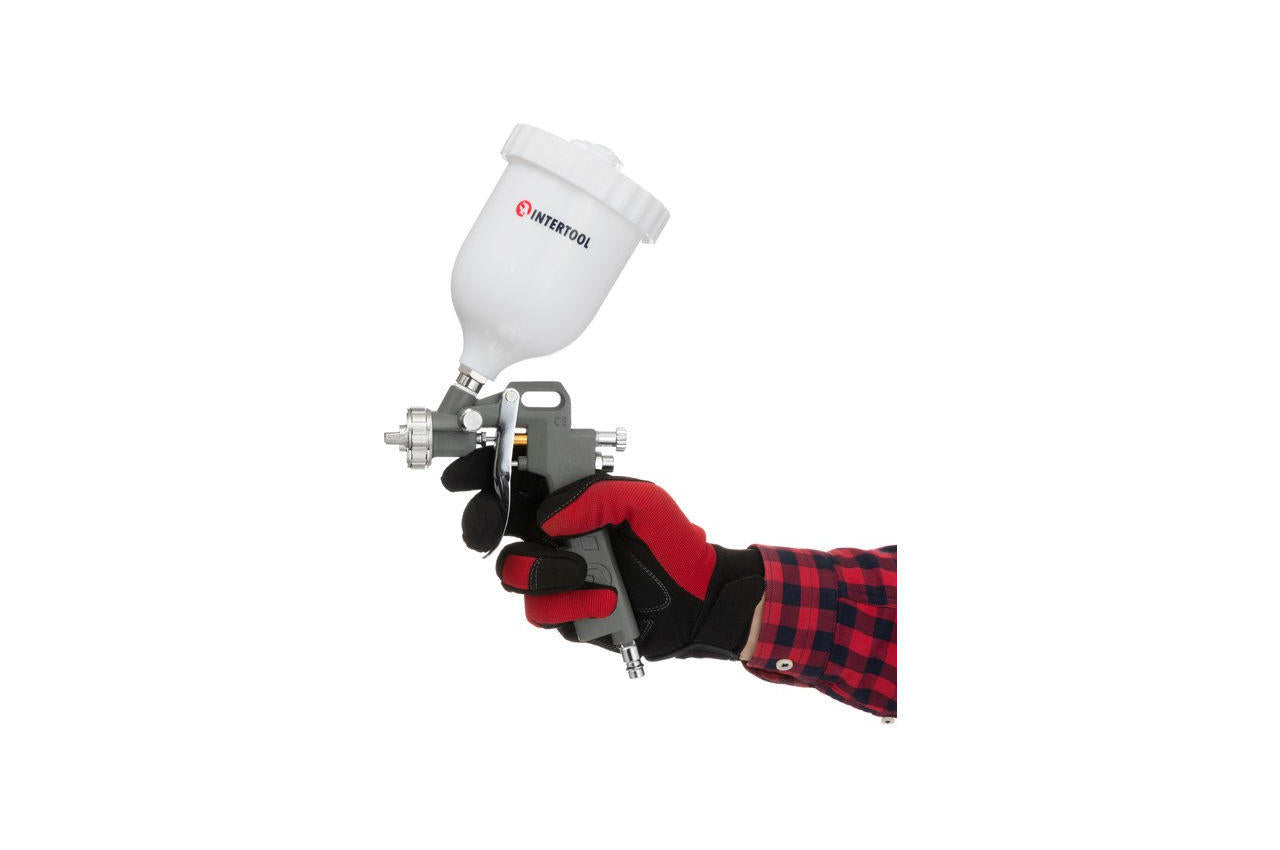 Пневмопістолет лакофарбовий HP Intertool - верхній бак 600 мл, d=1,5 мм