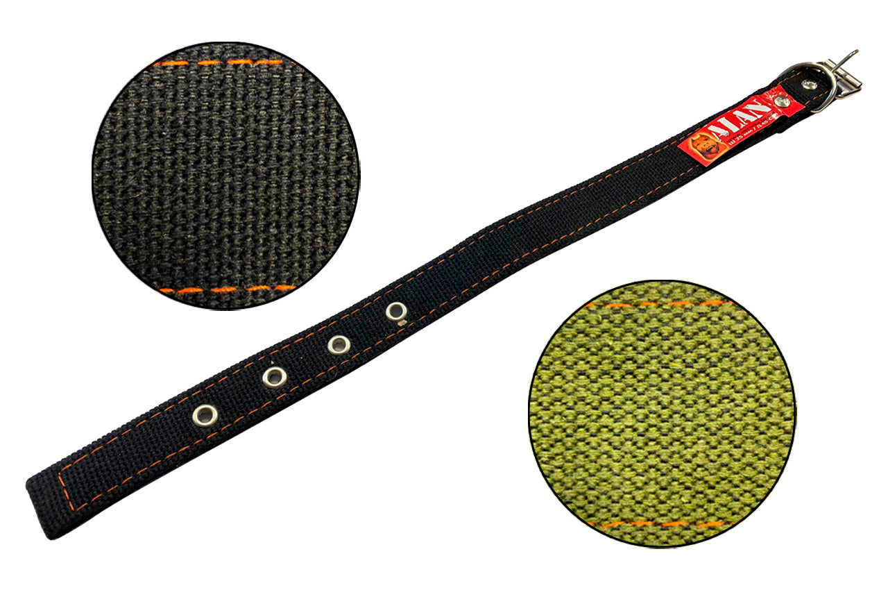 Ошейник брезентовый Alan - 25 мм х 0,47 м двойной