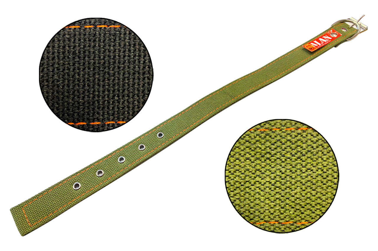 Ошейник брезентовый Alan - 35 мм х 0,64 м двойной