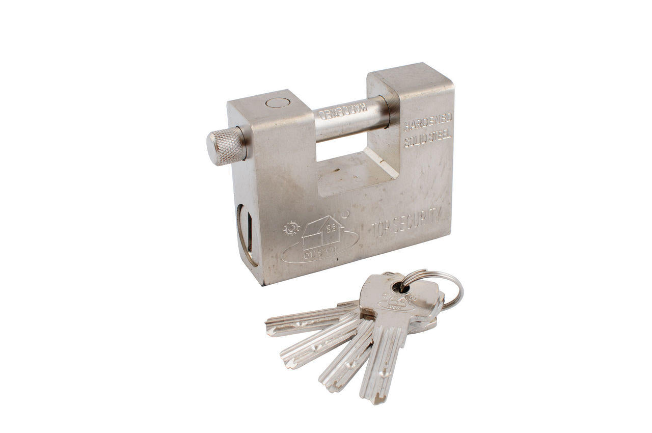 Замок навесной FZB - 84 мм пешка хром (лазер)