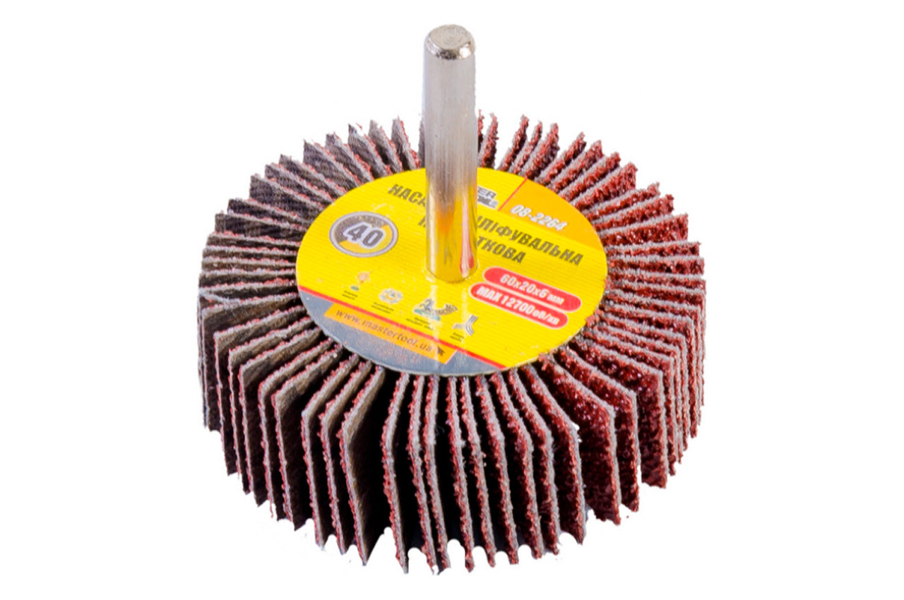 Круг лепестковый в оправке Mastertool - 60 х 20 мм Р40