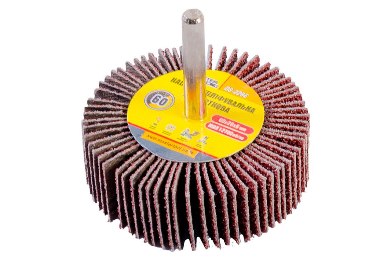 Круг лепестковый в оправке Mastertool - 60 х 20 мм Р60