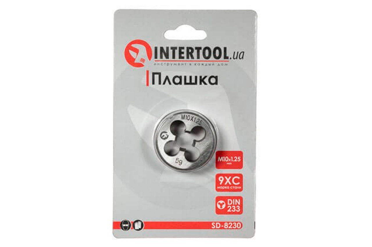 Плашка Intertool - M10 х 1,25