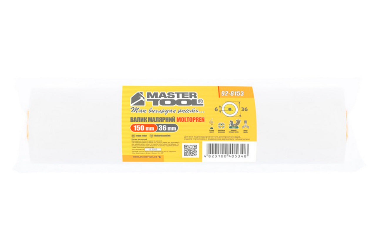 Валик мольтопрен Mastertool - 6 х 35 х 150 мм