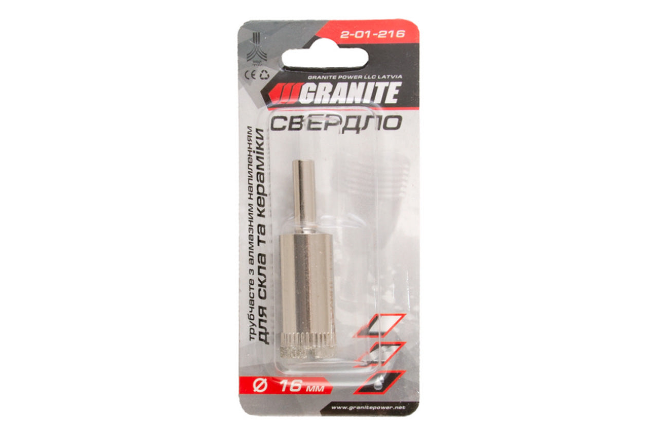 Сверло по стеклу и керамике трубчатое Granite - 16 мм
