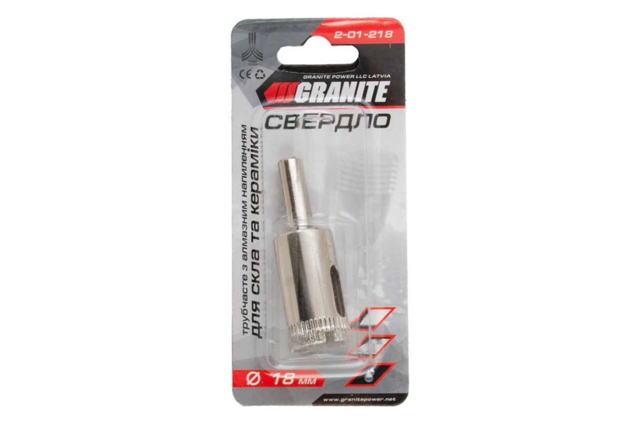Сверло по стеклу и керамике трубчатое Granite - 18 мм