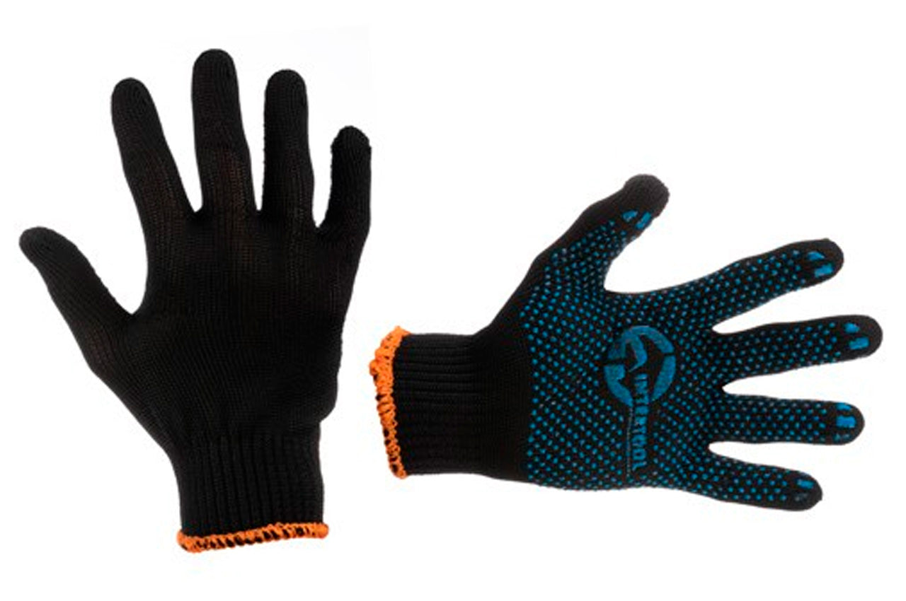 Перчатки Intertool - синтетика с точкой 55г черные 10"