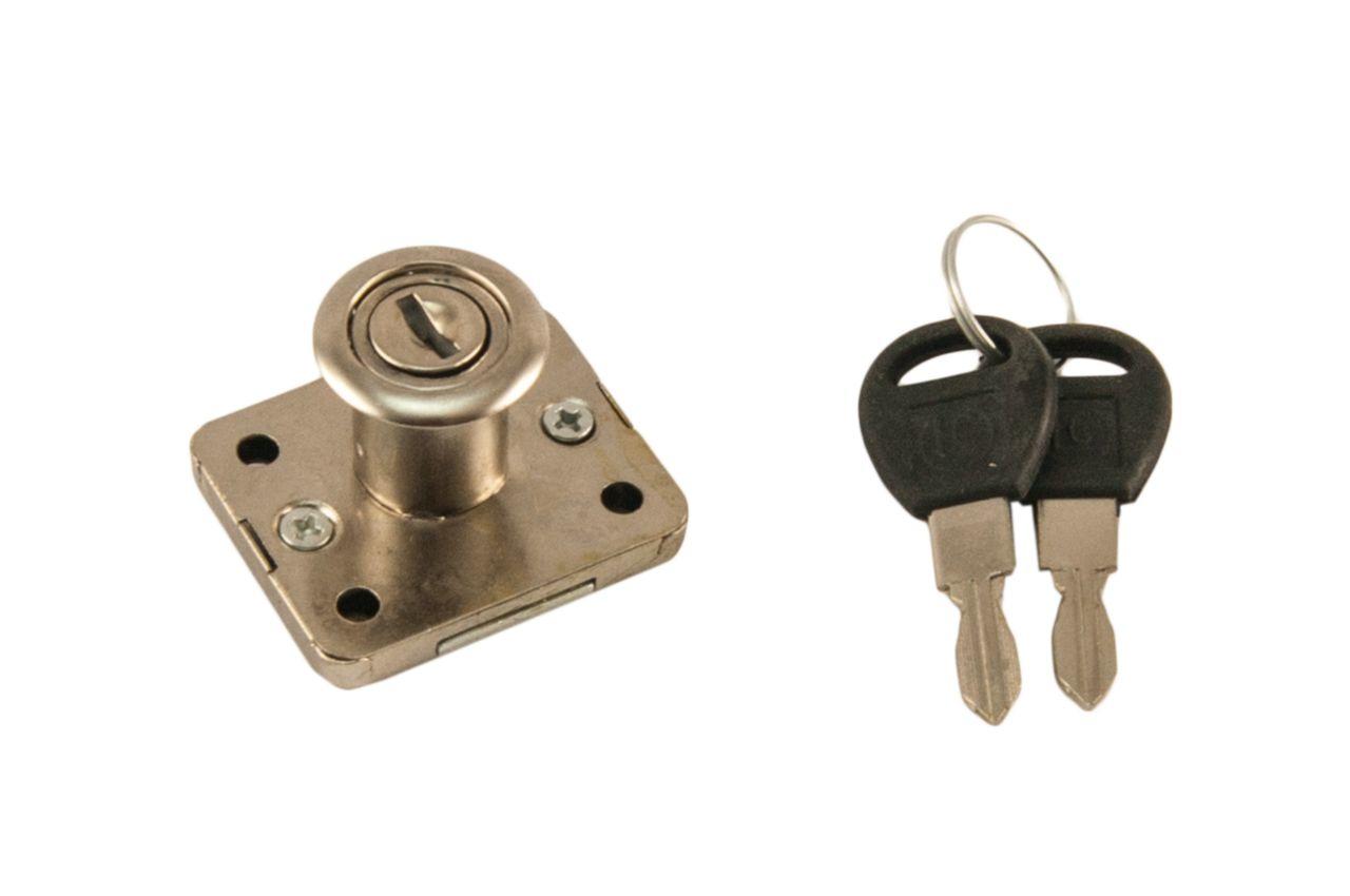 Замок мебельный FZB - белый для ДСП