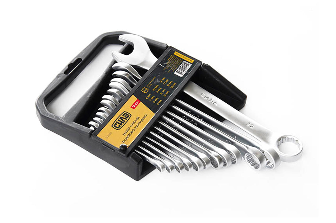 Набор рожково-накидных ключей Сила - 12 шт. (6-22 мм) 201140