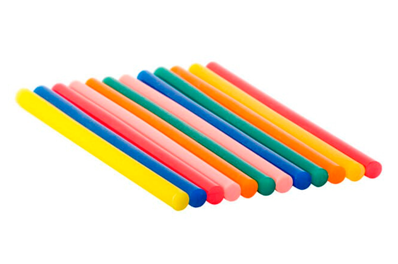 Клеевые стержни Intertool - 11,2 x 200 мм цветные (12 шт.)