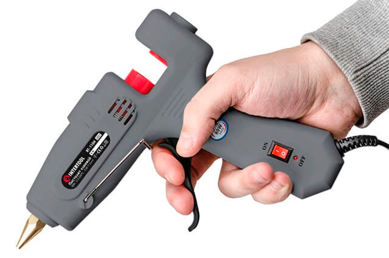 Пистолет клеевой Intertool - 11,2 мм x 80 Вт