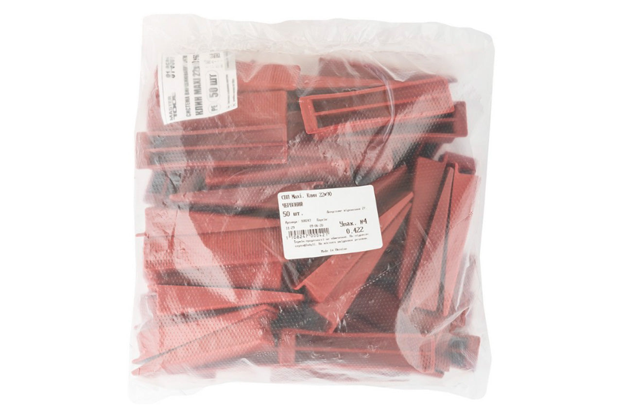 Клин для выравнивания полов Mastertool - 22 x 90 мм (50 шт.)