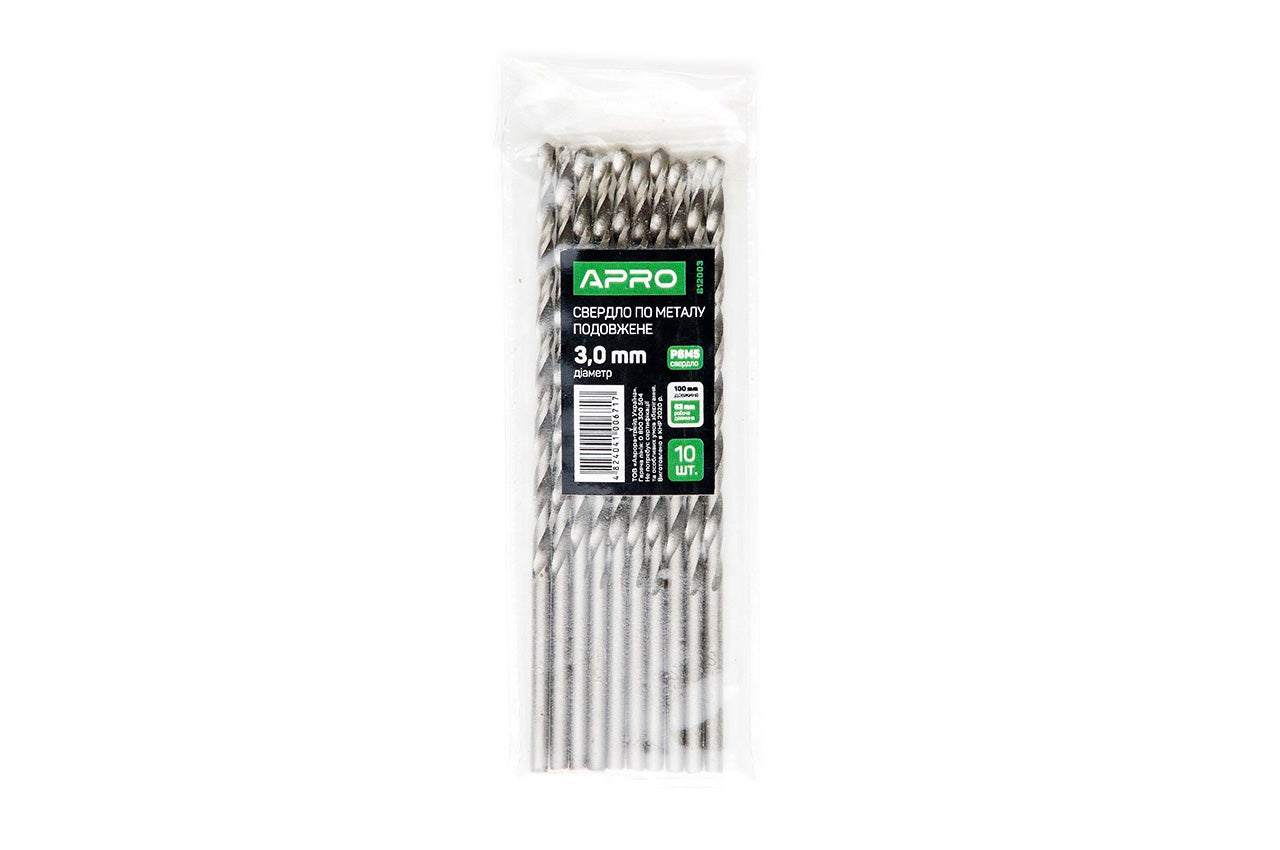 Сверло по металлу Apro - 3,0 мм удлиненное Р6М5