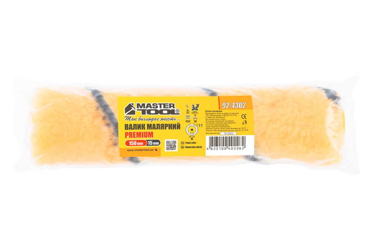 Валик премиум Mastertool - 6 х 15 х 150 мм