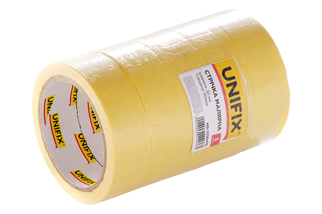 Лента малярная Unifix - 30 мм x 40 м желтая