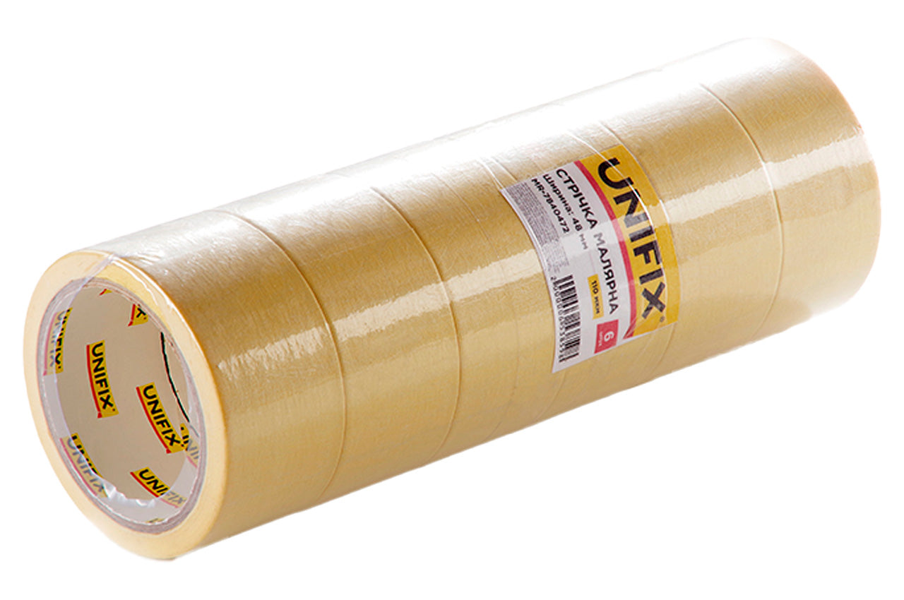 Лента малярная Unifix - 48 мм x 40 м желтая