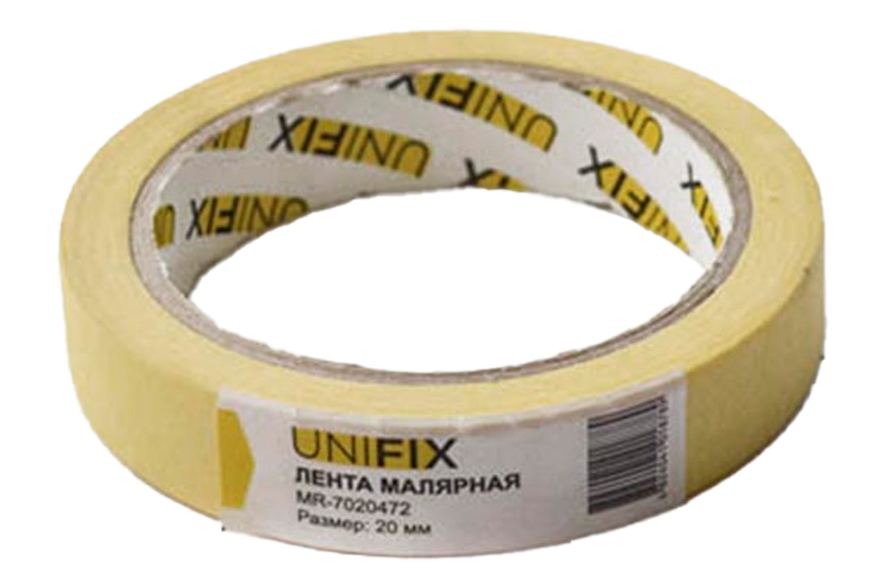 Лента малярная Unifix - 20 мм x 40 м желтая