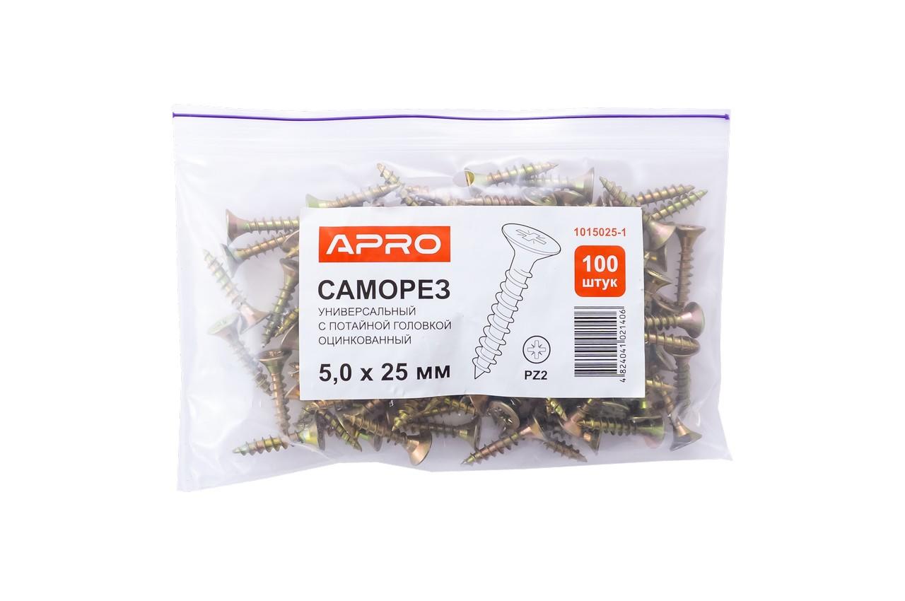 Саморез универсальный Apro - 5,0 x 25 мм (100 шт.)