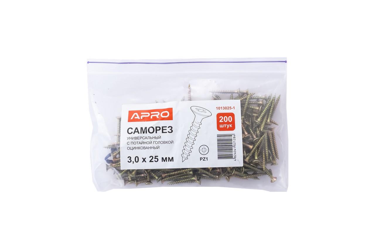 Саморез универсальный Apro - 3,0 x 25 мм (200 шт.)