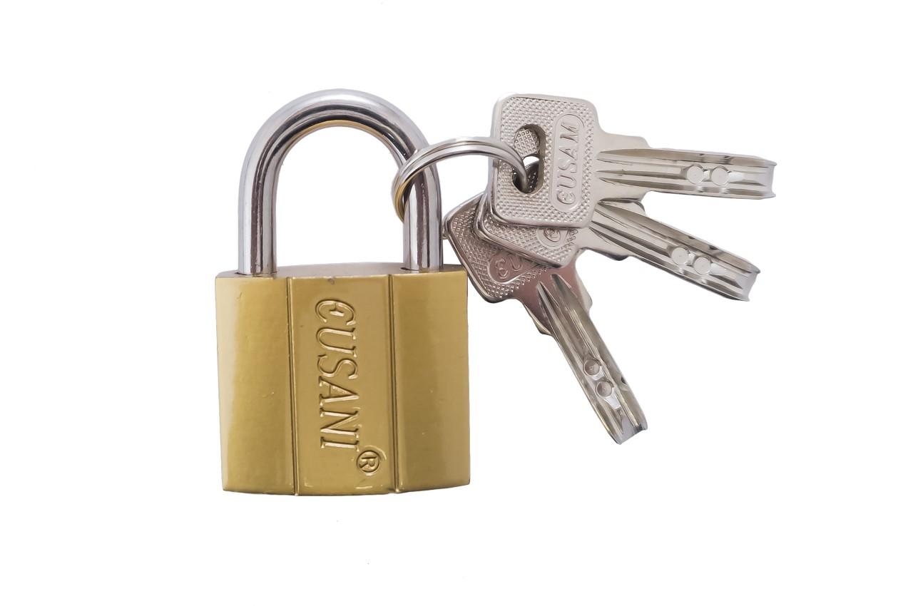 Замок навісний FZB - 32 мм жовтий лазерний