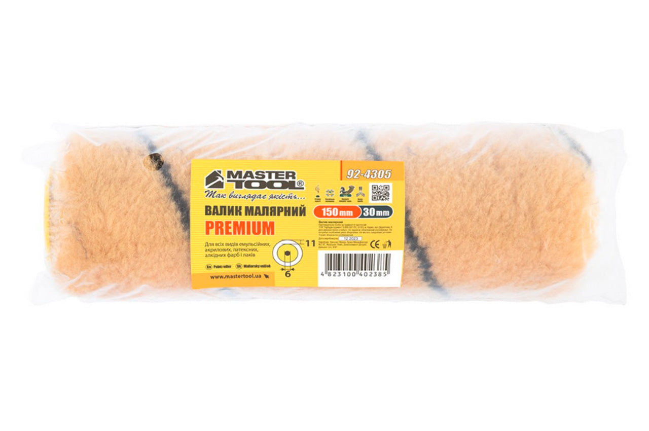Валик премиум Mastertool - 6 х 30 х 150 мм