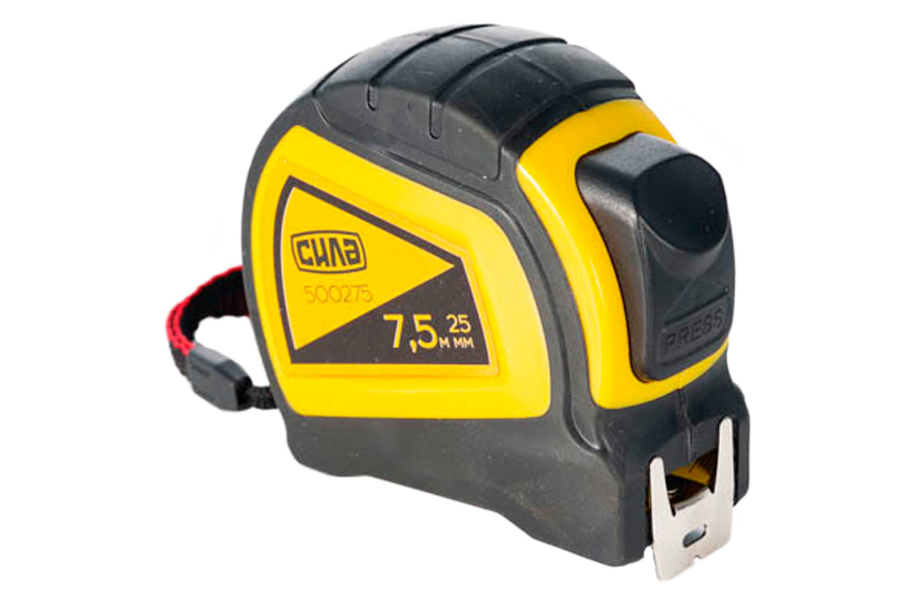 Рулетка Сила - 7,5 м x 25 мм двойной зацеп
