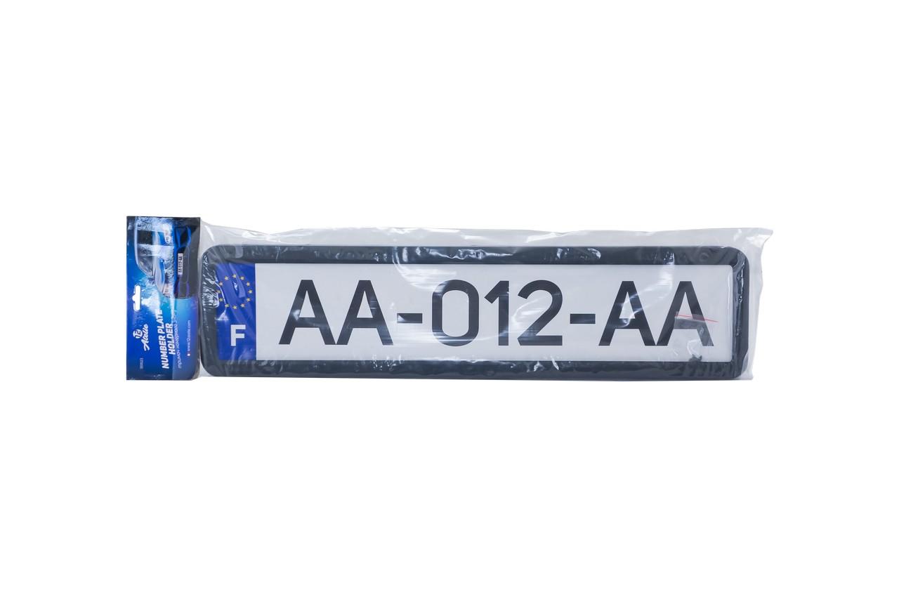 Рамка номерного знака 12Atelie - металлическая черная матовая