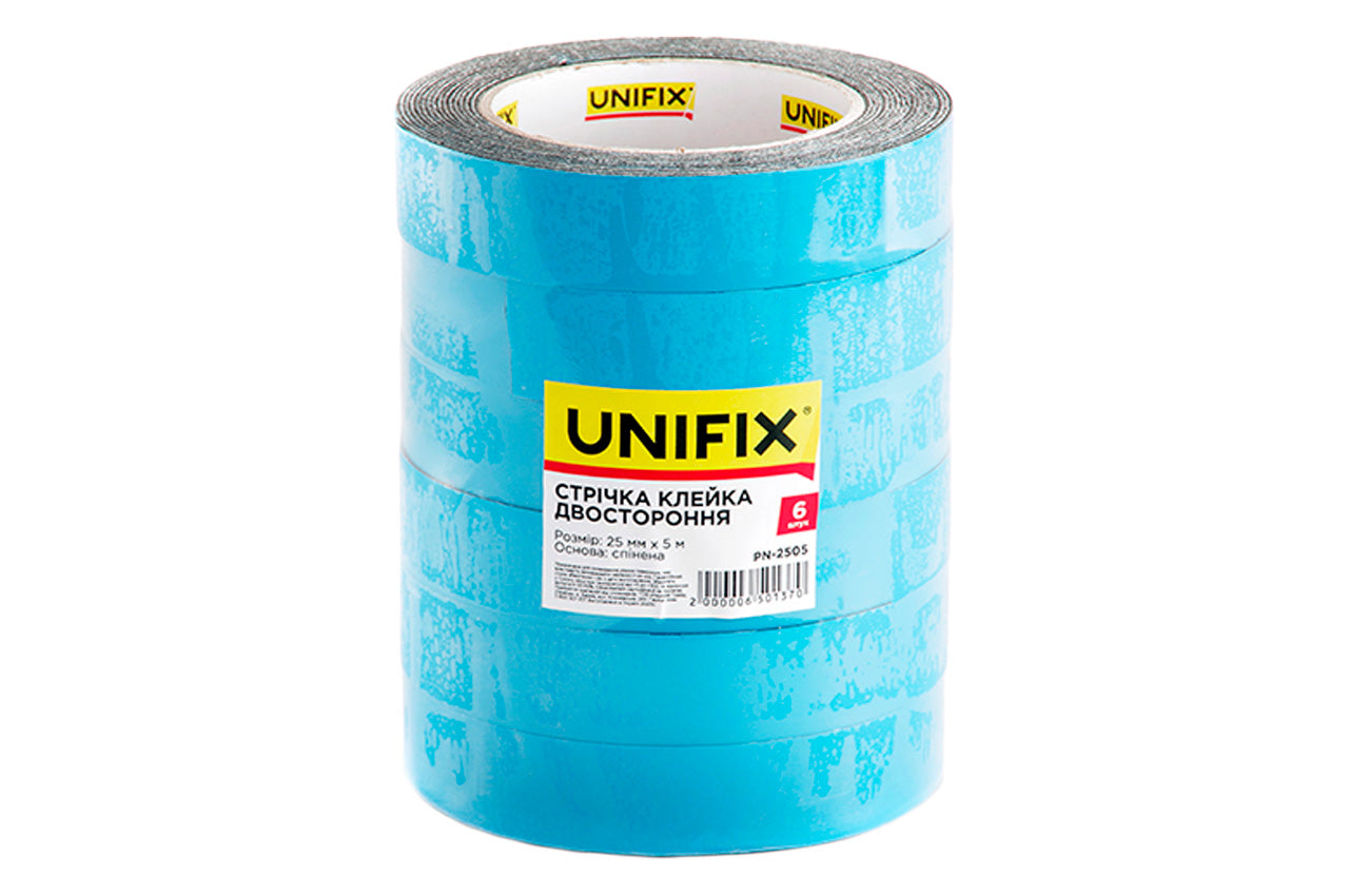 Скотч двухсторонний Unifix - 25 мм x 5 м вспененная