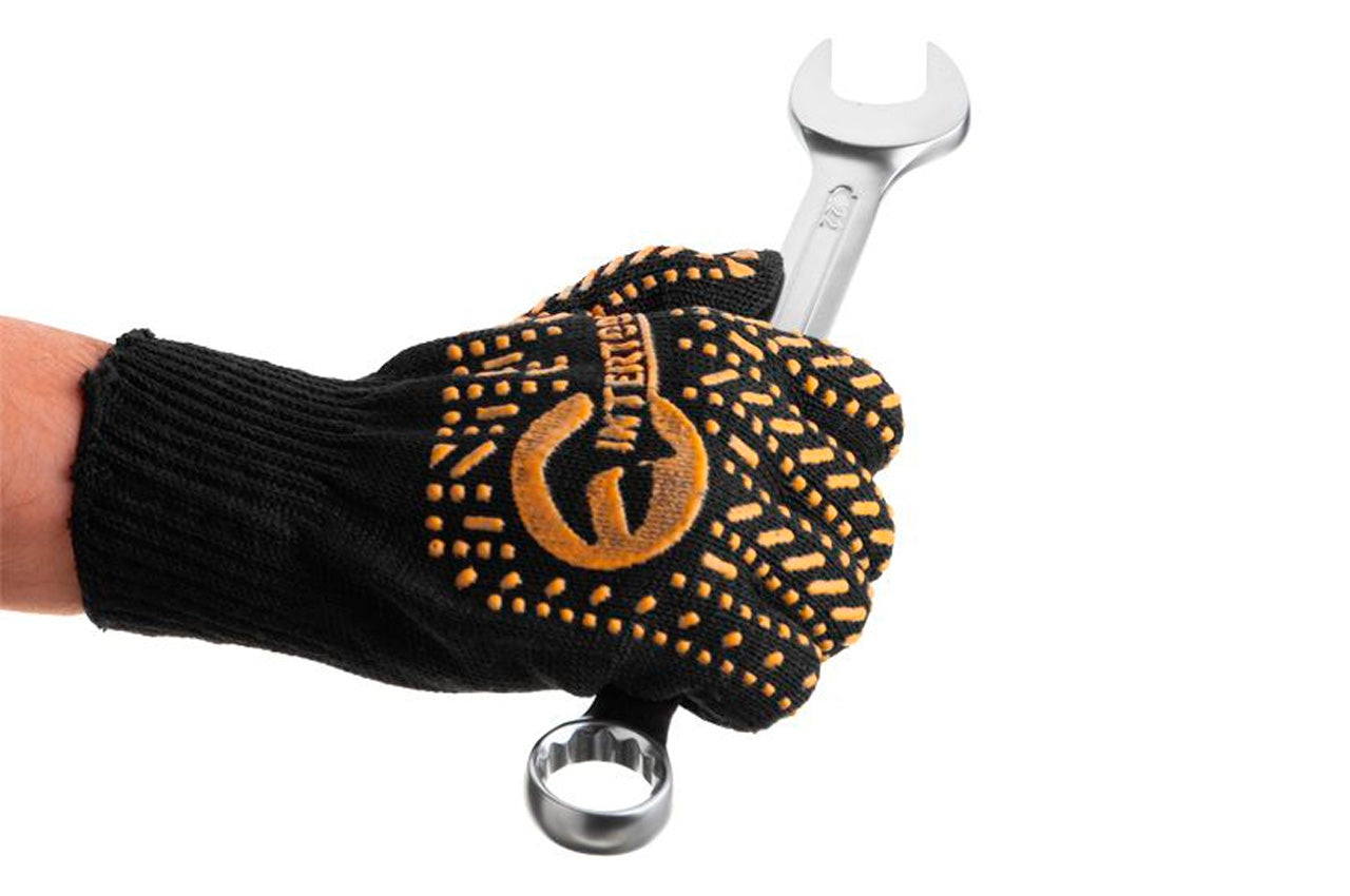 Перчатки Intertool - 60/40 с точкой 90 г черные 10" SP-0128