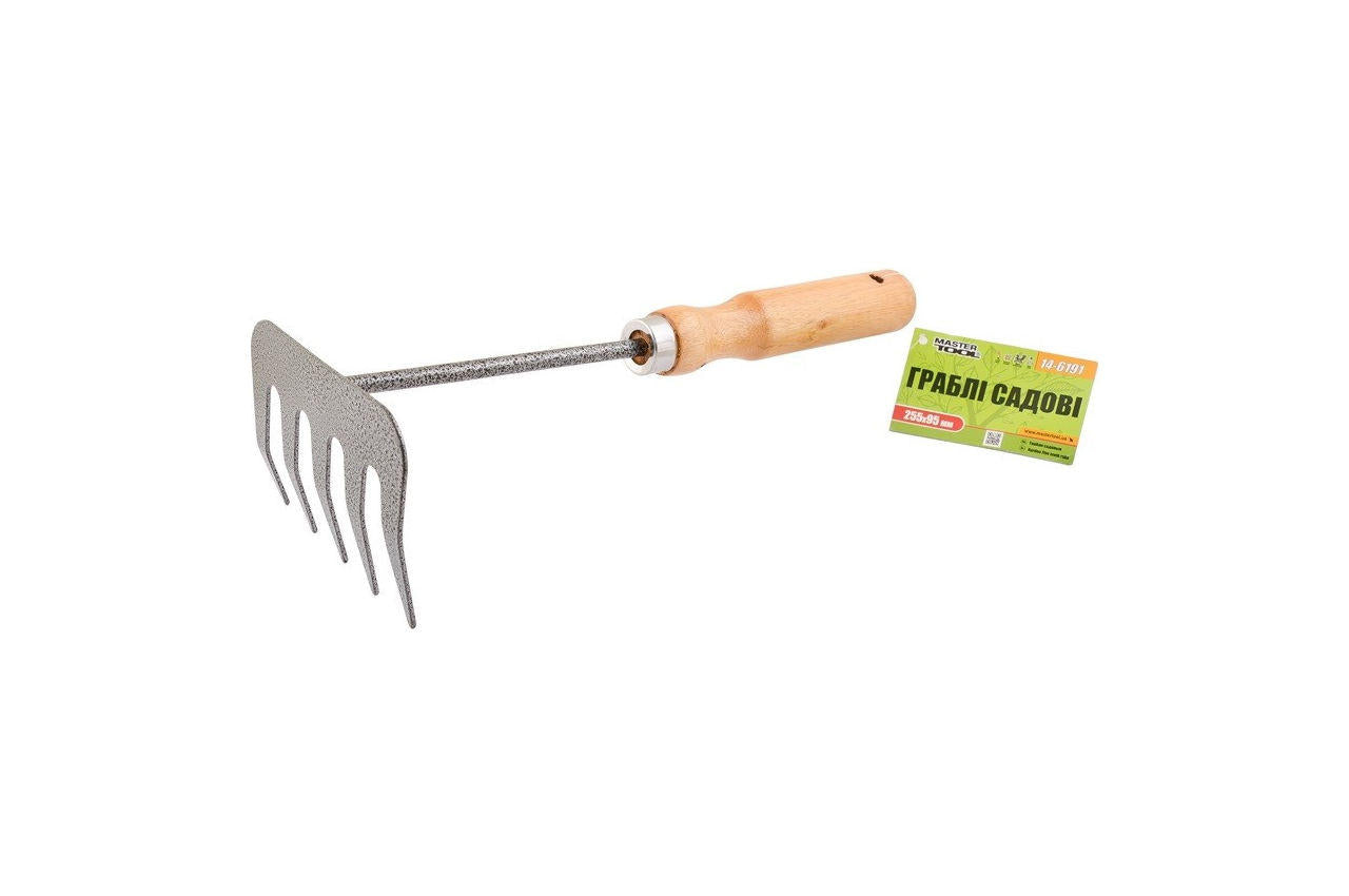Грабли прямые Mastertool - 255 x 95 мм ручка дерево