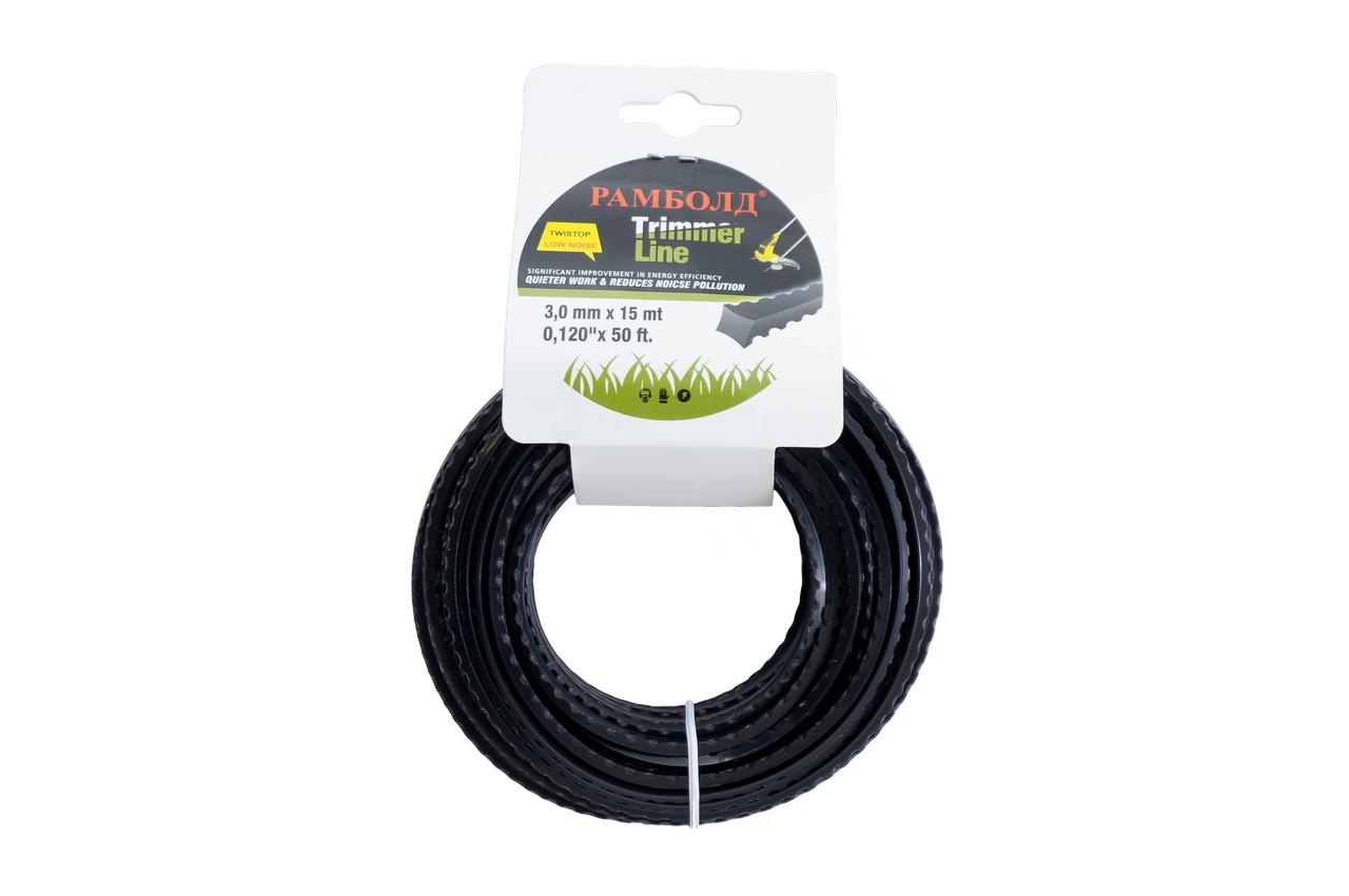 Леска для триммера Рамболд - 3,0 мм x 15 м пила без жилы