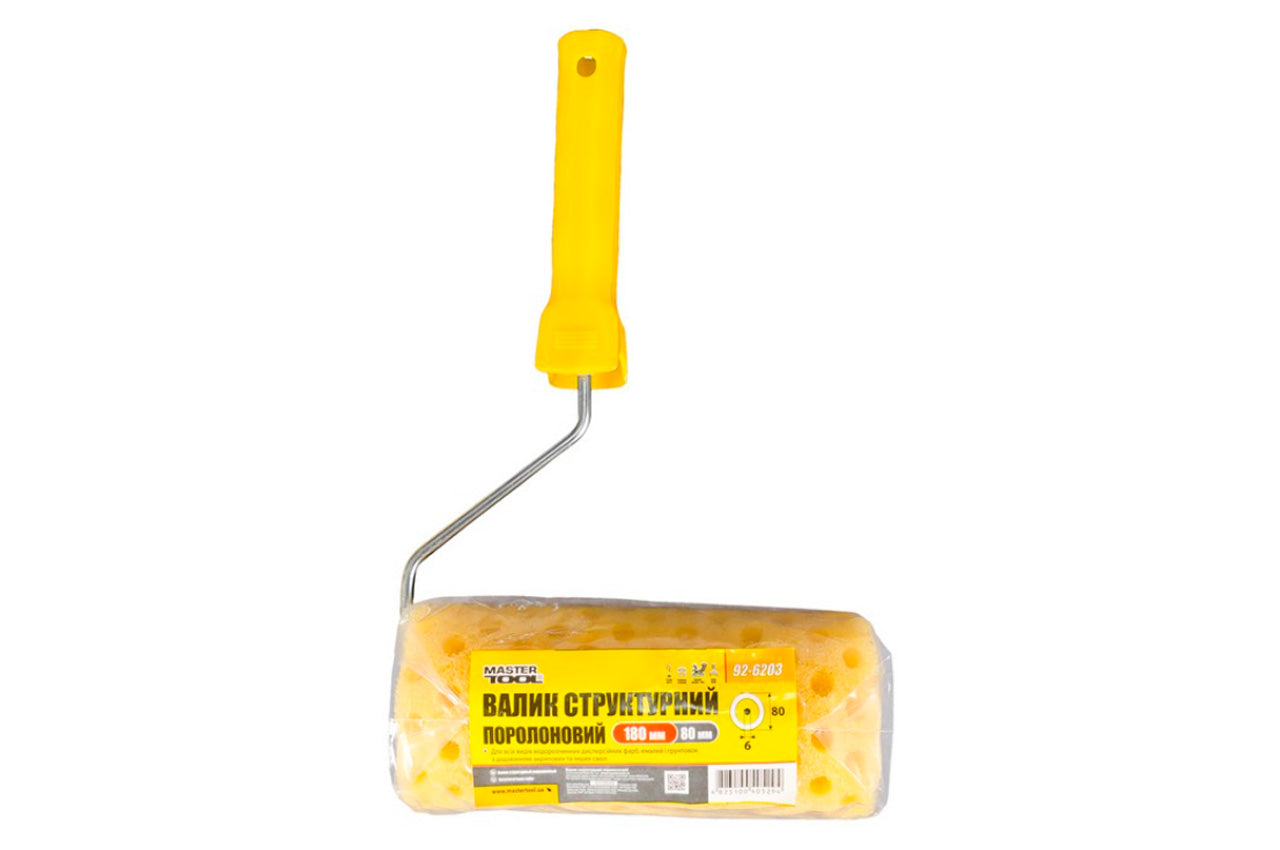 Валик структурный поролоновый Mastertool - 80 х 180 мм горошек с ручкой