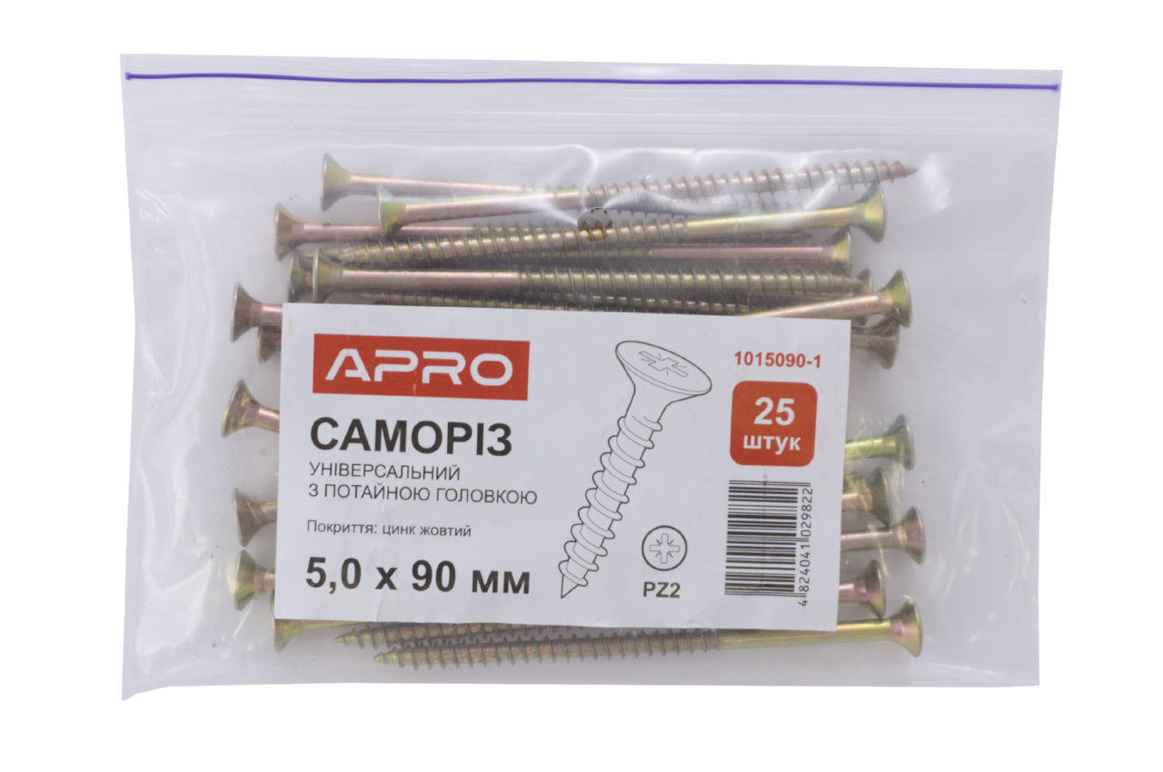 Саморез универсальный Apro - 5,0 x 90 мм (25 шт.)