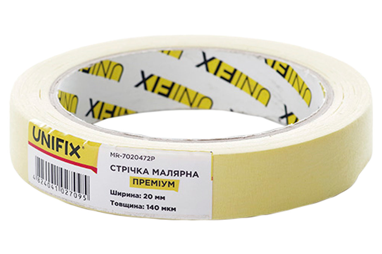Лента малярная Unifix - 20 мм x 40 м премиум