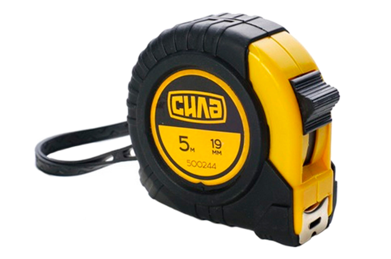 Рулетка Сила - 5 м x 25 мм обрезиненная
