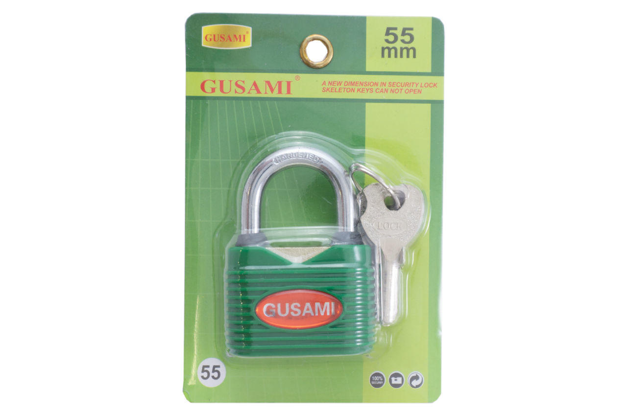 Замок навесной FZB - 55 мм Gusami цветной