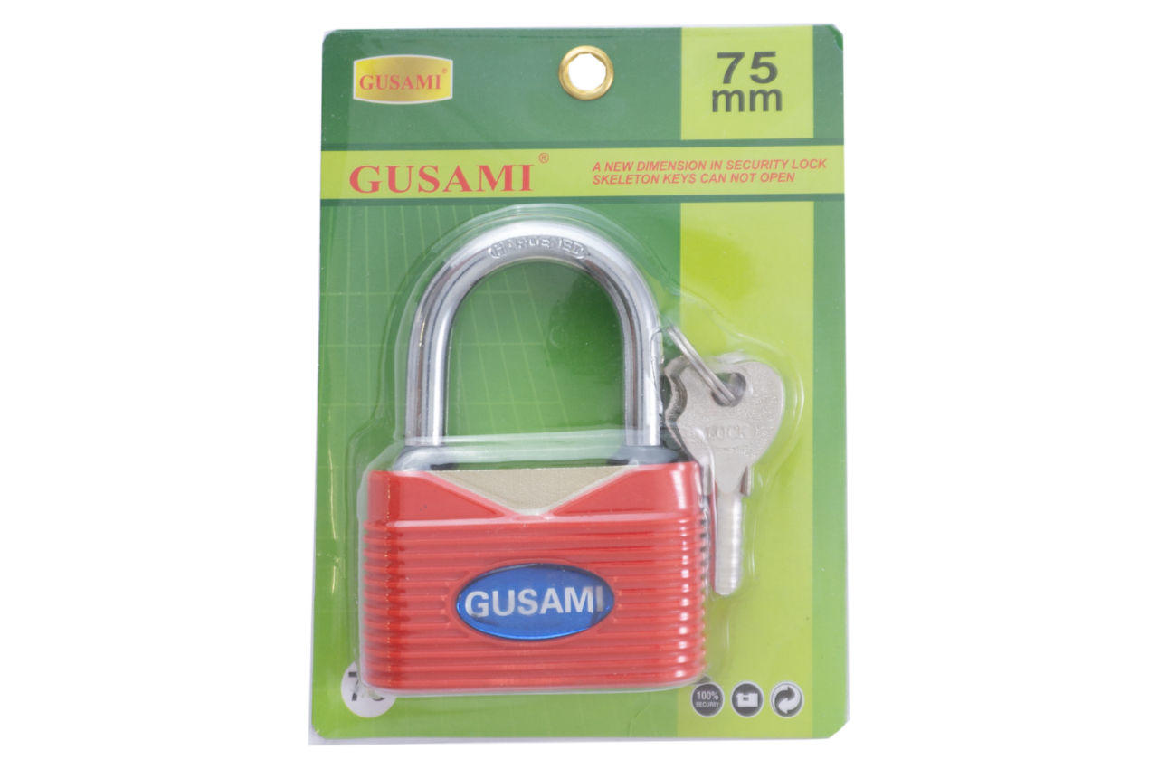 Замок навесной FZB - 75 мм Gusami цветной