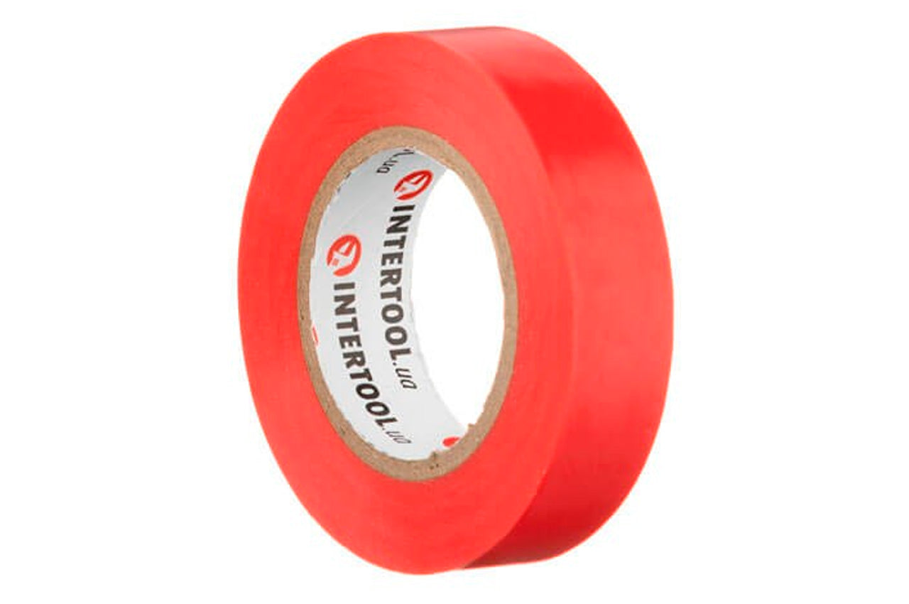 Лента изоляционная Intertool - 15 м x 17 x 0,15 мм красная