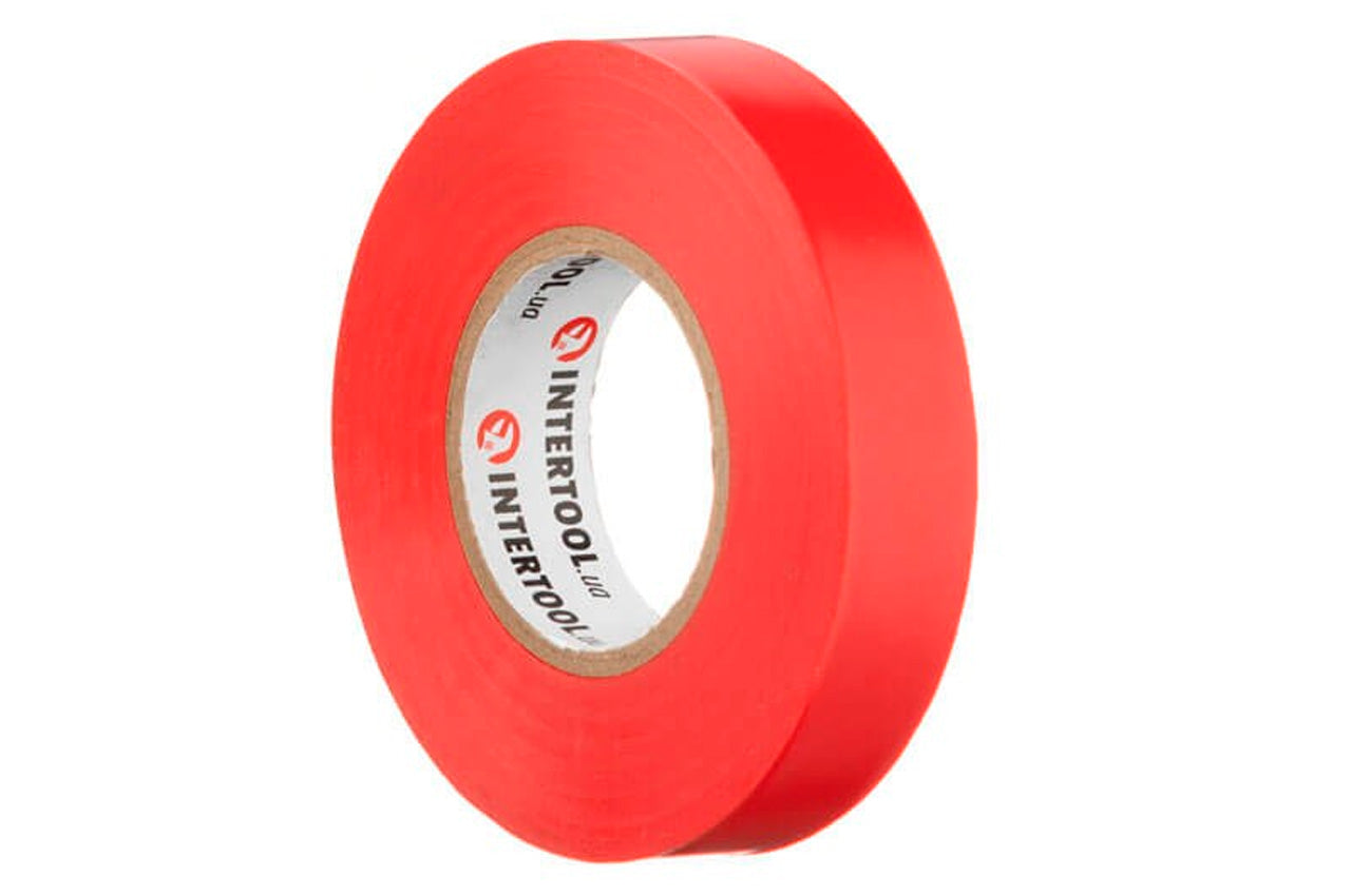 Лента изоляционная Intertool - 25 м x 17 x 0,15 мм красная