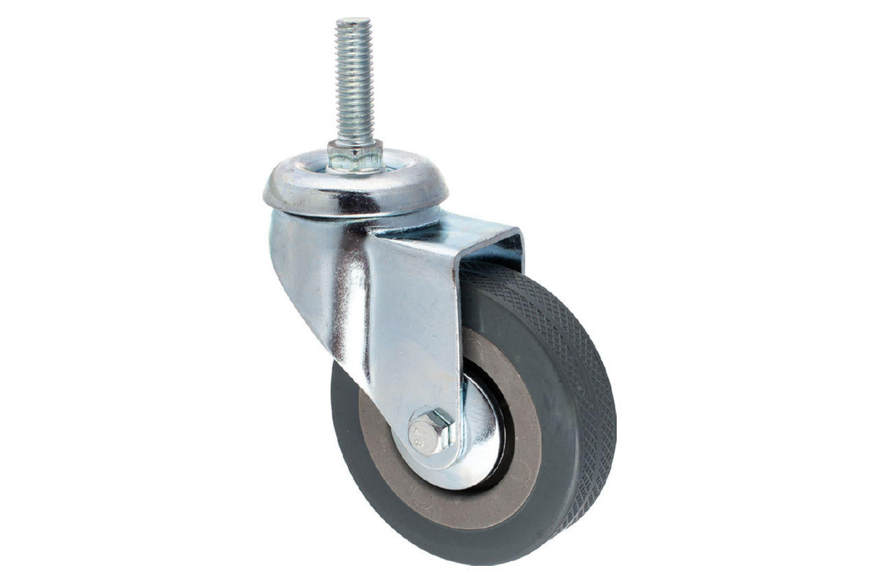 Опора колесная FZB - 100 мм со штырем серая