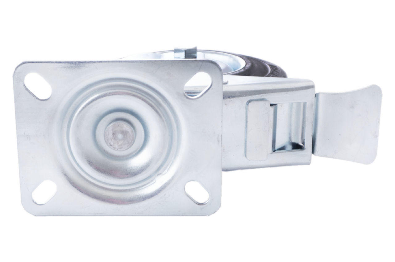 Опора колесная FZB - 100 мм платформа с фиксатором черная