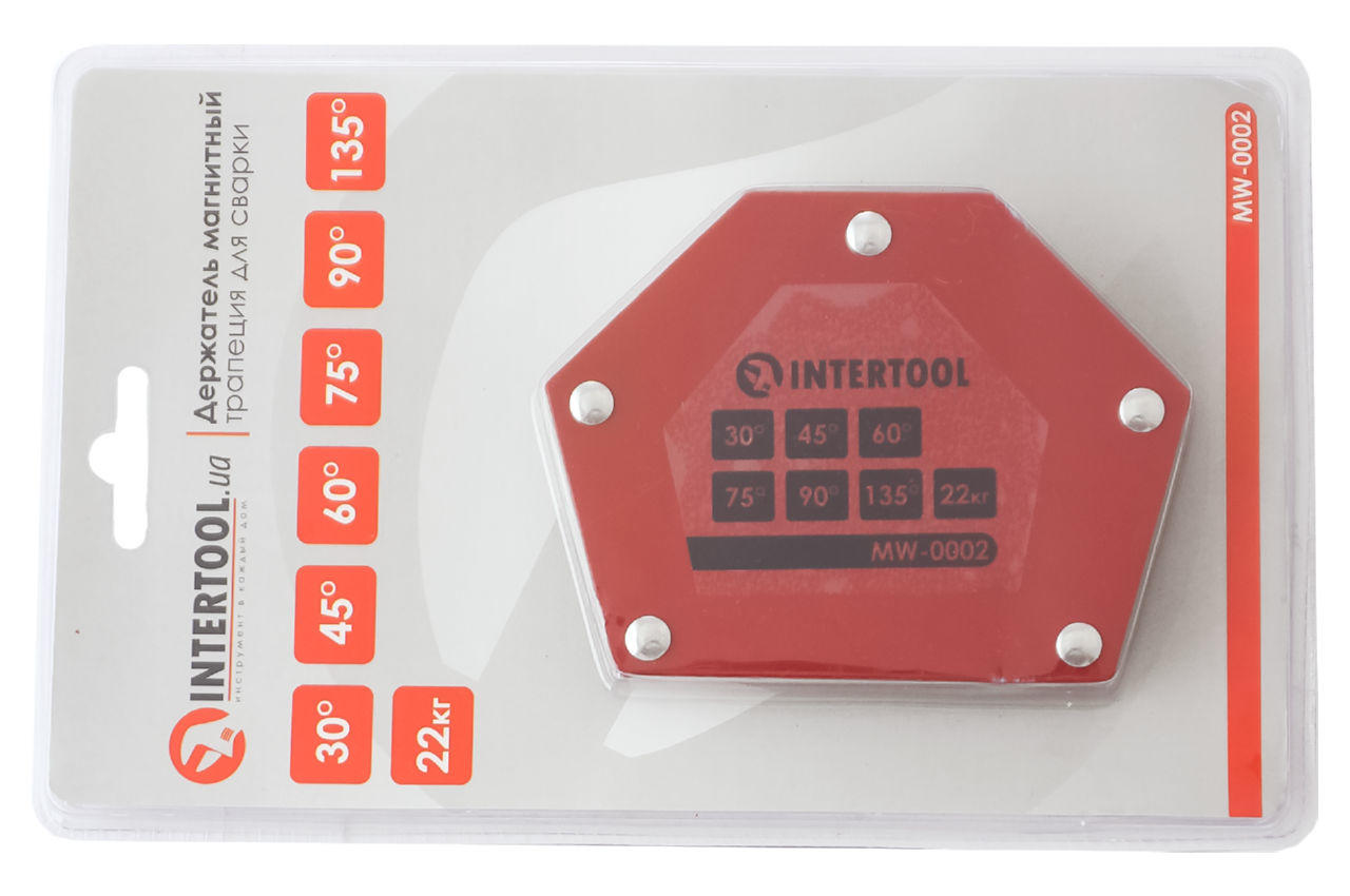 Держатель магнитный для сварки Intertool - 22кг трапеция