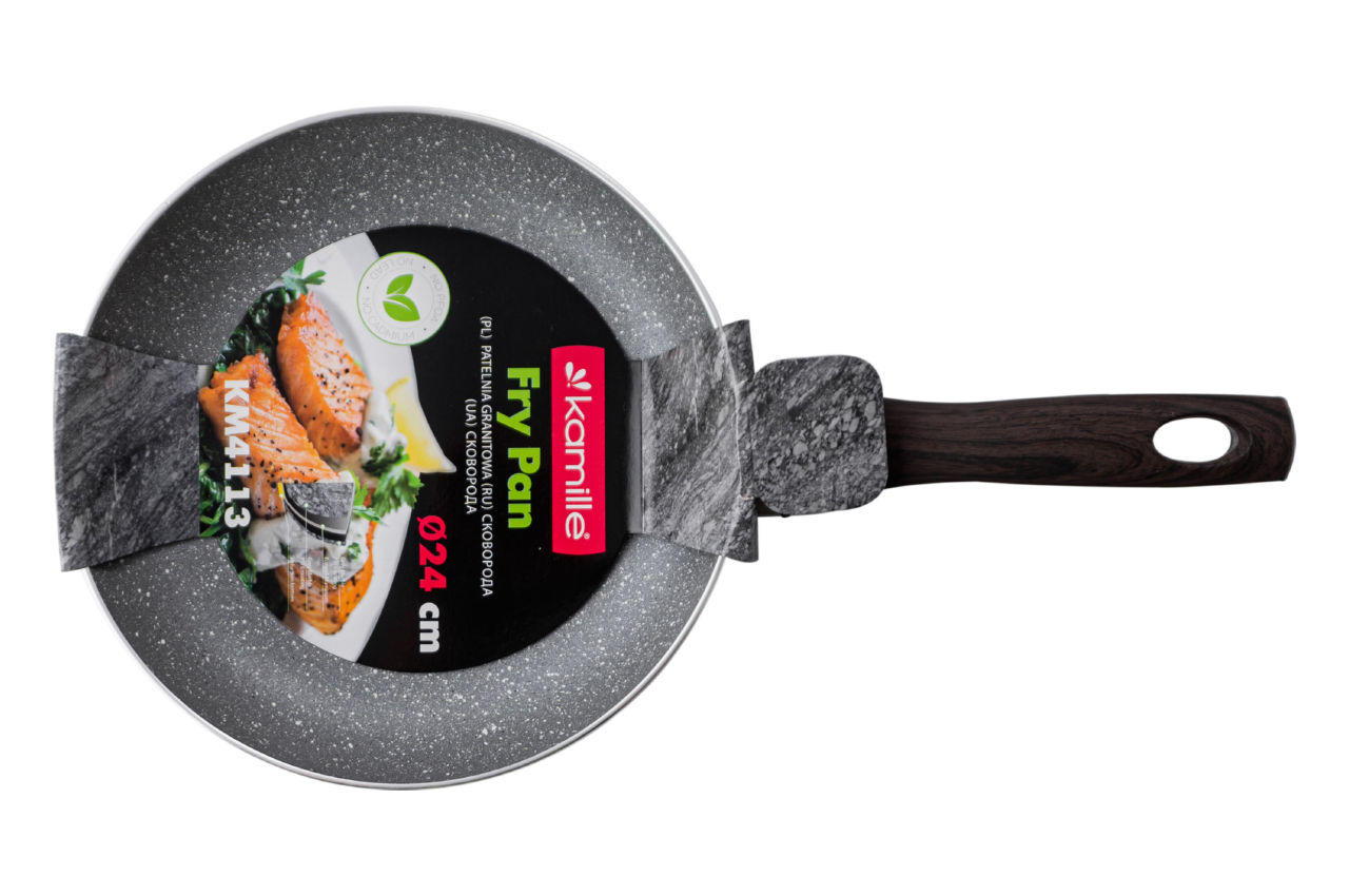 Сковорода антипригарная Kamille - 240 мм Grey Marble 4113